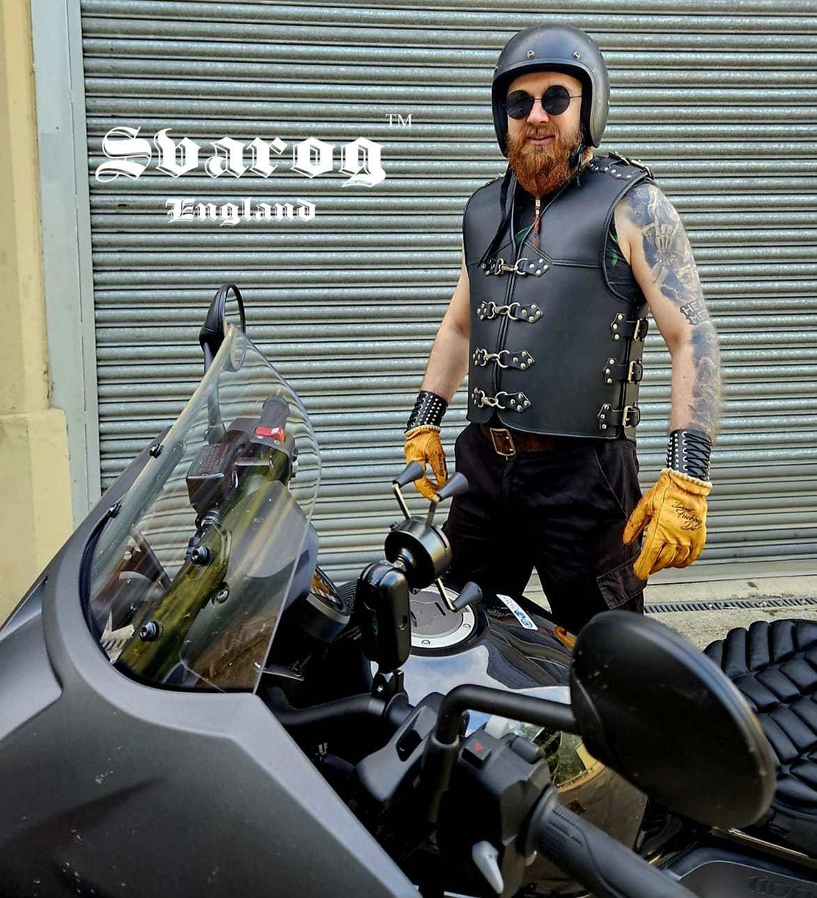 SVAROG Heavy Duty 4-7 MM Thick Buffalo Leather Vest “INVADER” - Phoenix 212 Clothing
