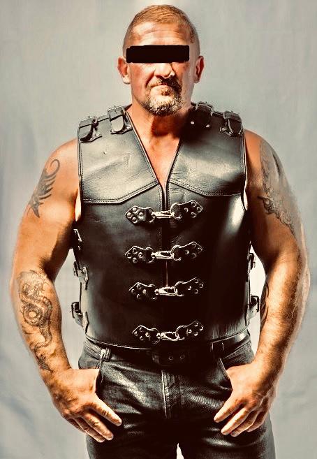 SVAROG Heavy Duty 4-7 MM Thick Buffalo Leather Vest “INVADER” - Phoenix 212 Clothing