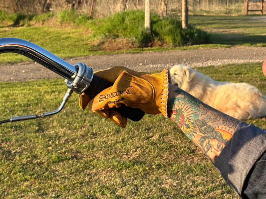 Leather Gloves "70`s Tribute" - Phoenix 212 Clothing