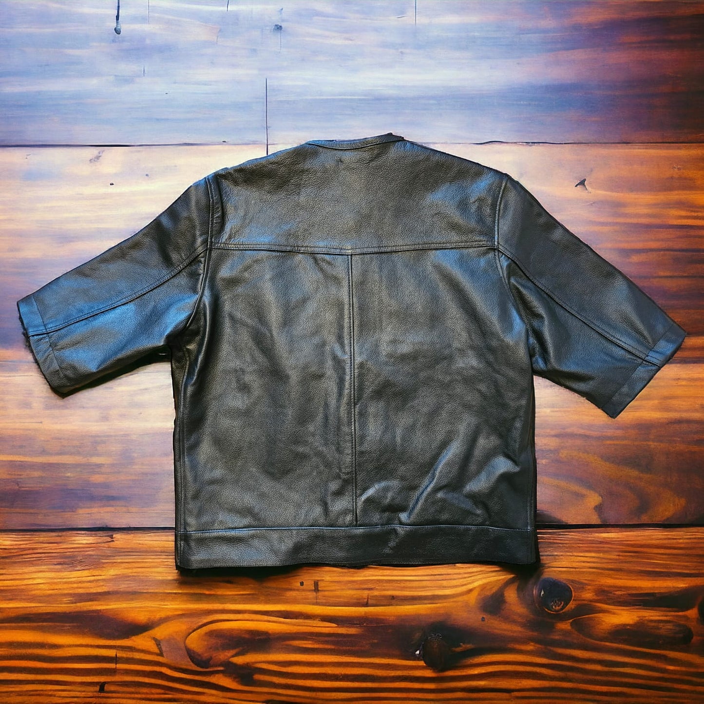 Svarog England California Style Leather 1/3 Sleeve Vest
