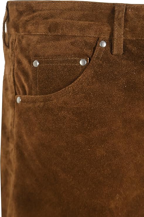 Svarog England Suede Leather Trouser Brown - Phoenix 212 Clothing