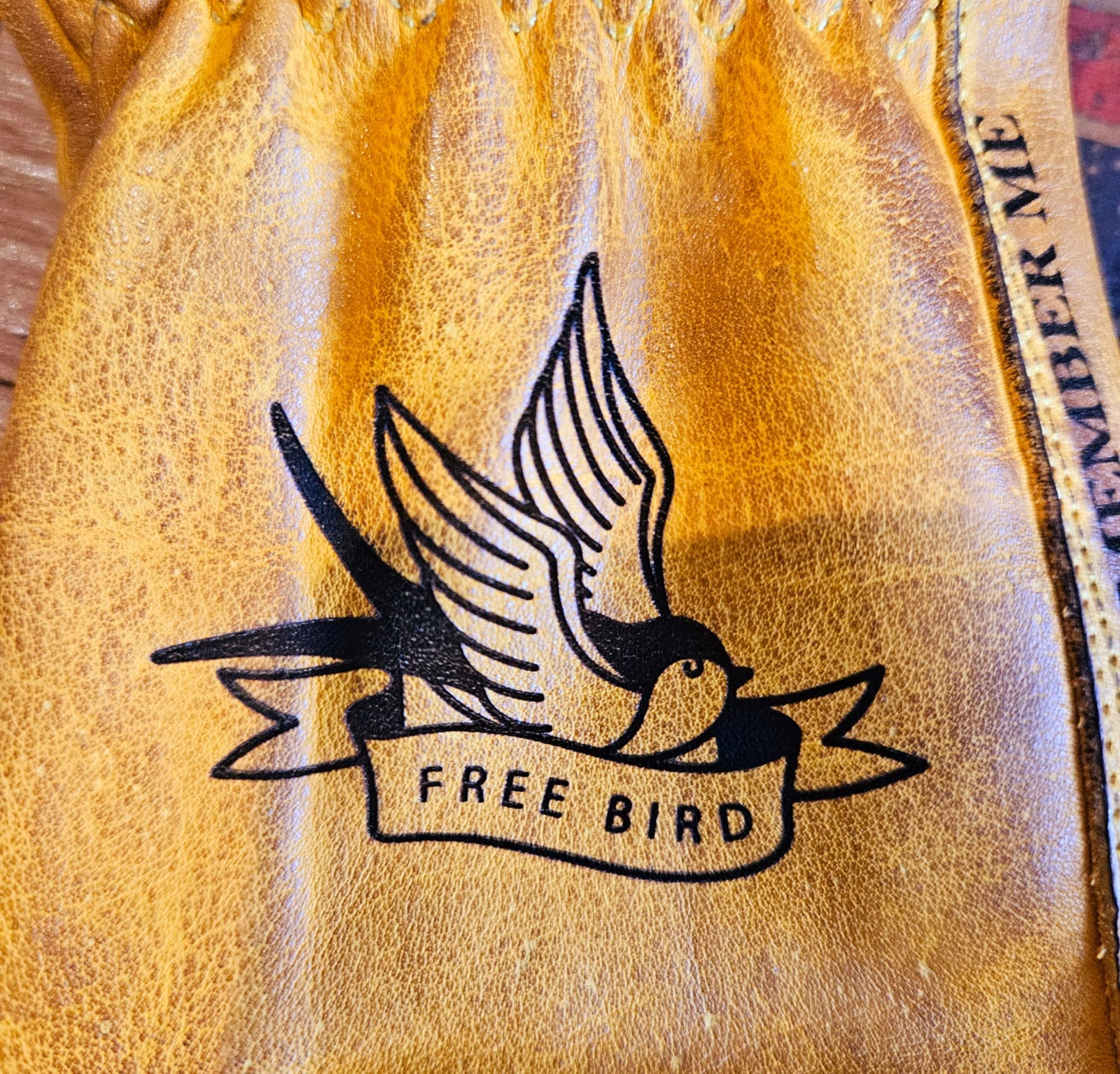 Leather Gloves FREE BIRD - Phoenix 212 Clothing