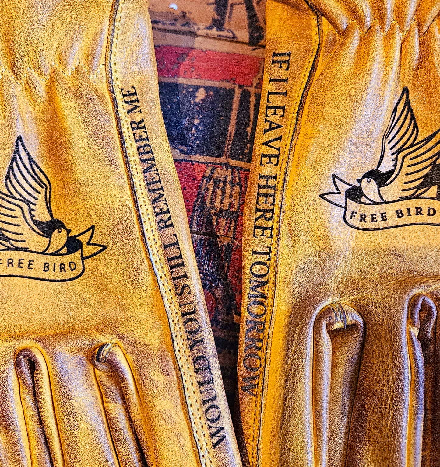 Leather Gloves FREE BIRD - Phoenix 212 Clothing