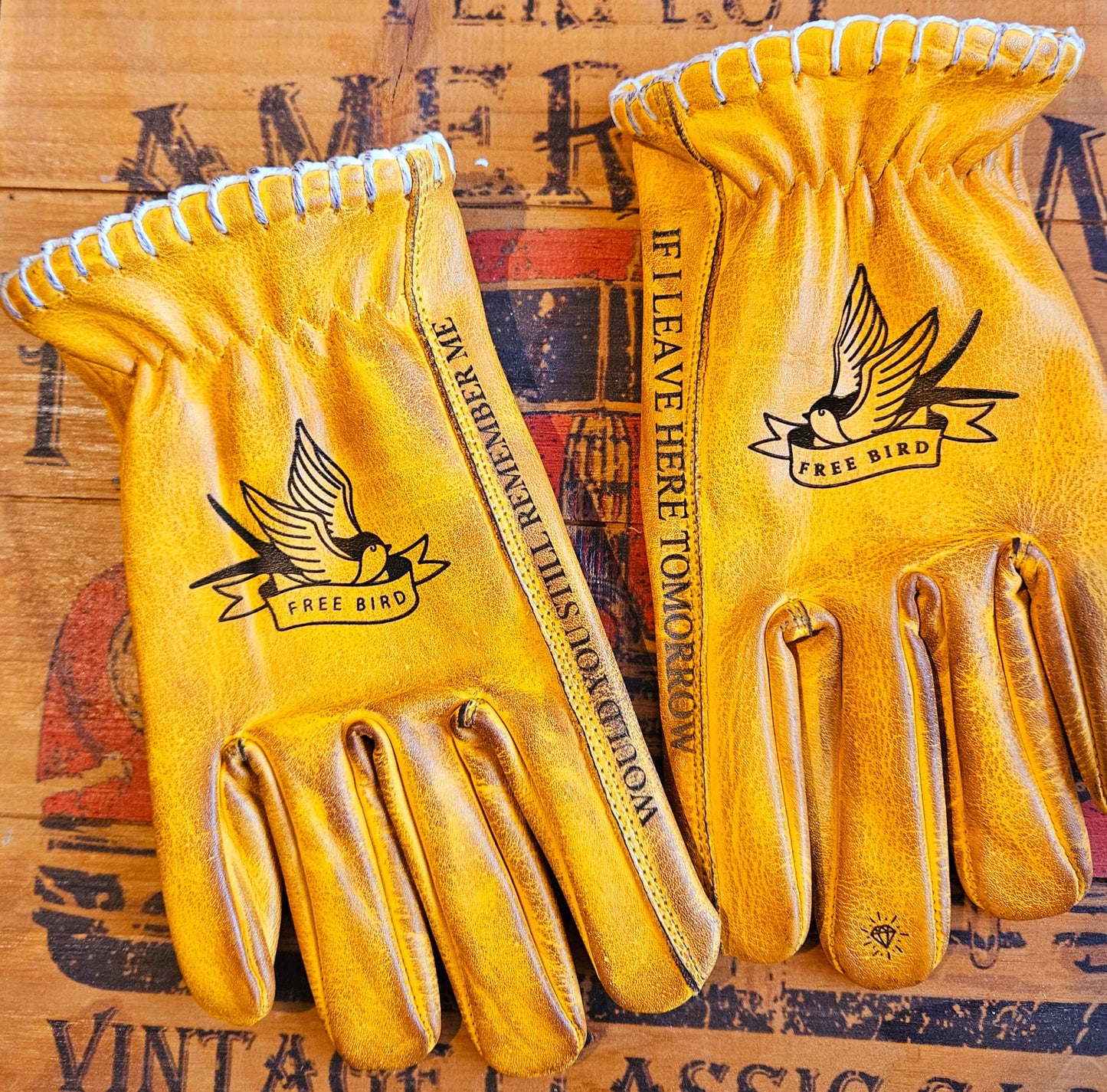 Leather Gloves FREE BIRD - Phoenix 212 Clothing