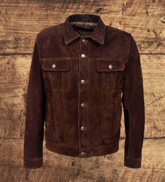 Svarog England TRUCKER Jacket Brown Suede - Phoenix 212 Clothing