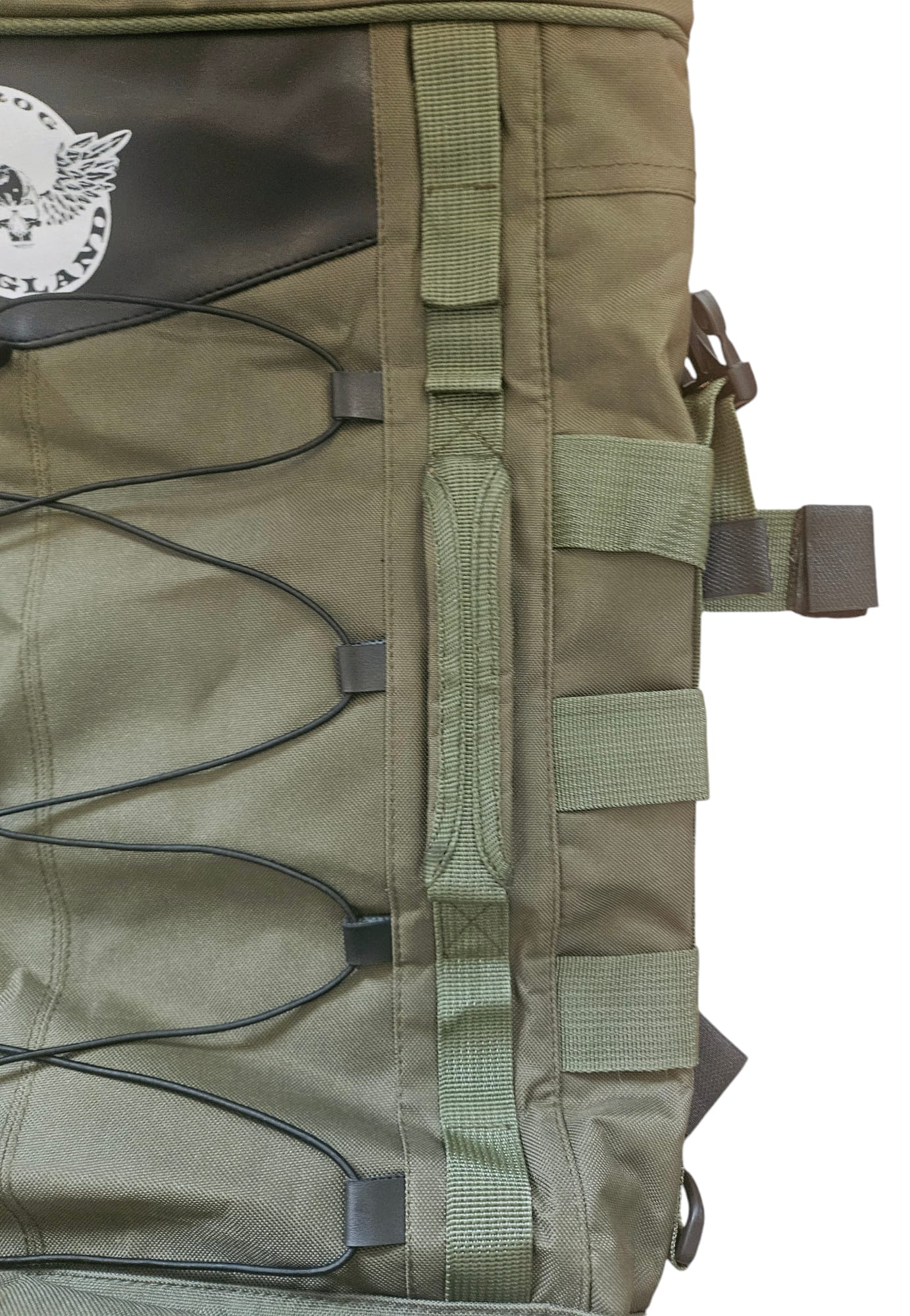 Svarog England Sissybar luggage bag olive and black for chopper / bobber