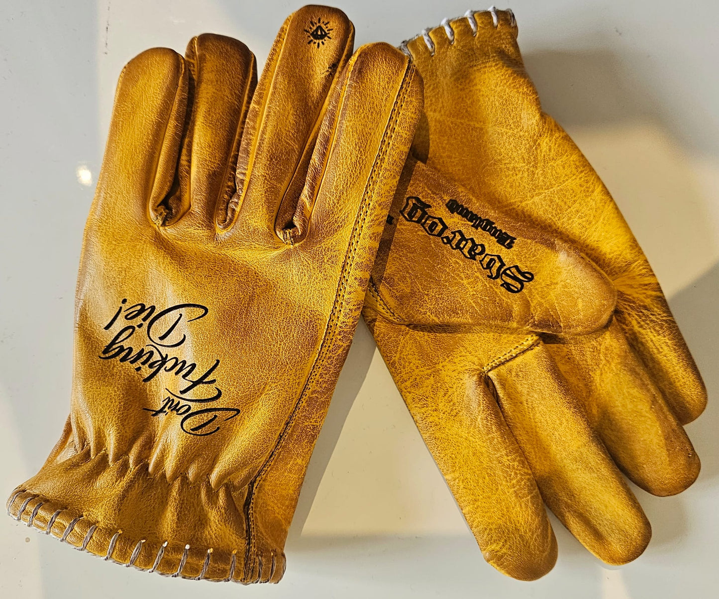 Leather Gloves "Don`t DIE"