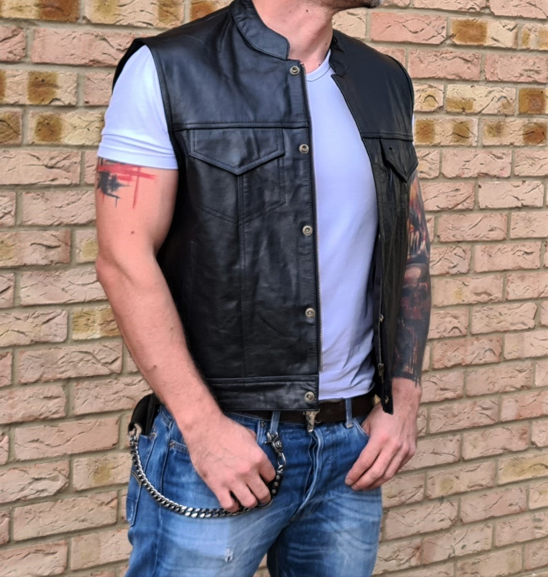 Premium Leather Cut / Vest "Dirty Gonzalez" - Phoenix 212 Clothing
