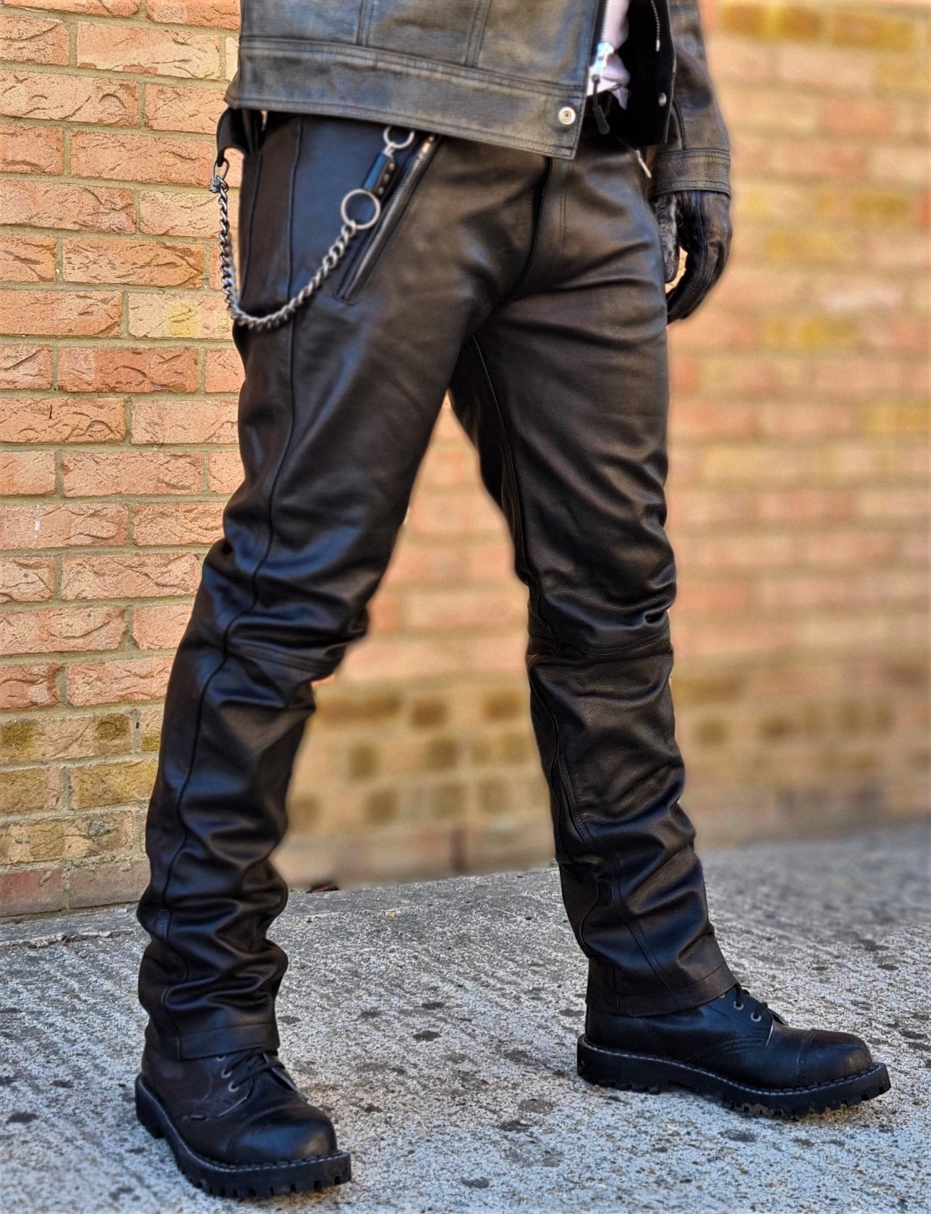 Mens leather motorcycle pants shops