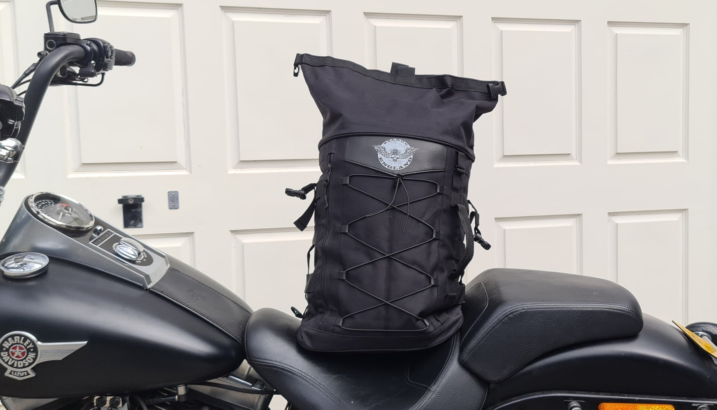 Svarog England Sissybar luggage bag olive and black for chopper / bobber