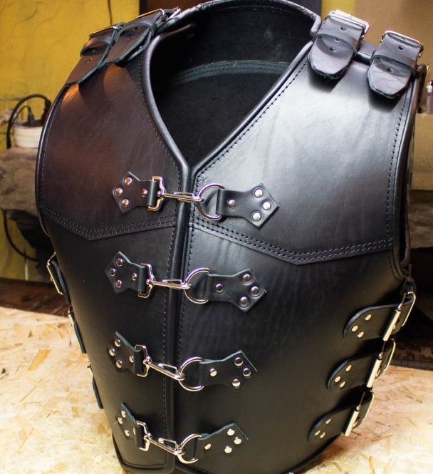 SVAROG Heavy Duty 4-7 MM Thick Buffalo Leather Motorcycle Club Vest “INVADER” - Phoenix 212 Clothing
