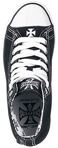 West Coast Choppers Iron Cross Men Sneakers High Black-White, - Phoenix 212 Clothing