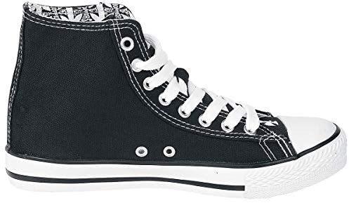 West Coast Choppers Iron Cross Men Sneakers High Black-White, - Phoenix 212 Clothing