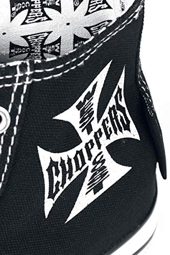 West Coast Choppers Iron Cross Men Sneakers High Black-White, - Phoenix 212 Clothing