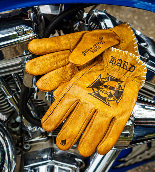 Svarog Storm Rider 5499 Real Leather Biker Gloves / Shanks For Chopper Harley / Bobber Riders - Phoenix 212 Clothing