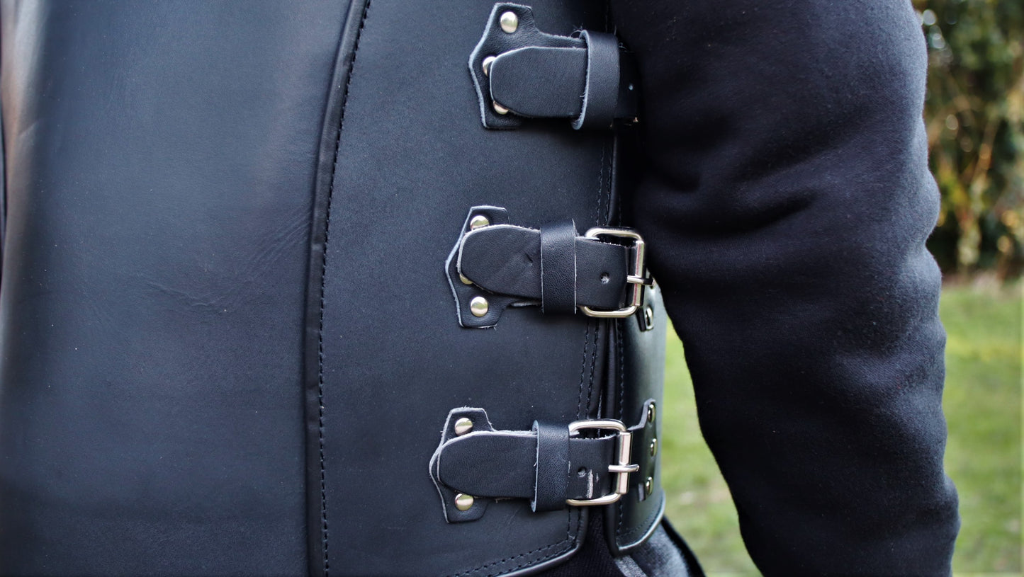 SVAROG Heavy Duty 4-7 MM Thick Buffalo Leather Motorcycle Club Vest “INVADER” - Phoenix 212 Clothing