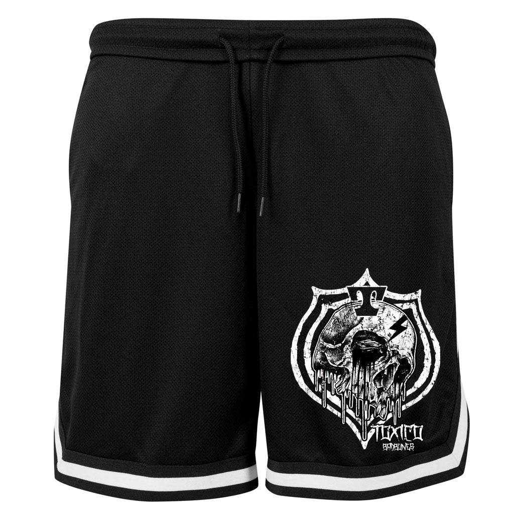 WS Skull Badge Mesh Shorts - Toxico Clothing