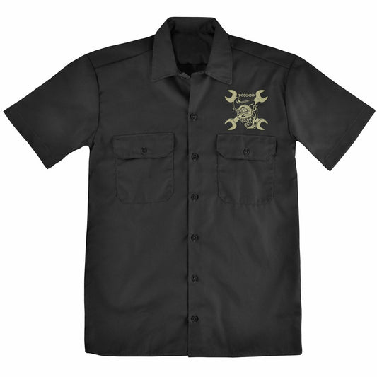 Toxico Mens Mechanic Biker Rocker Hotrod Racer Pedal To The Metal Workshirt Shirt - Phoenix 212 Clothing