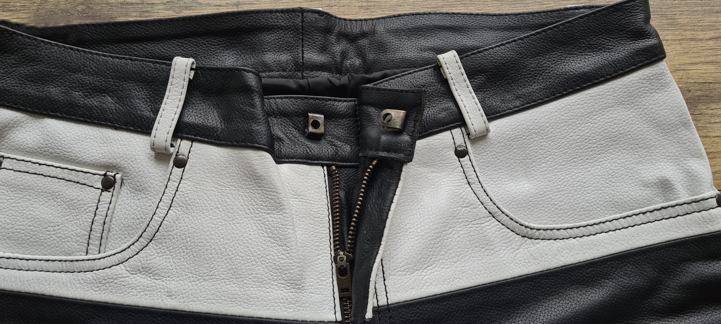 Svarog Mens Motorcycle Leather Prison Pants Japanese Style “Road Runner” - Phoenix 212 Clothing