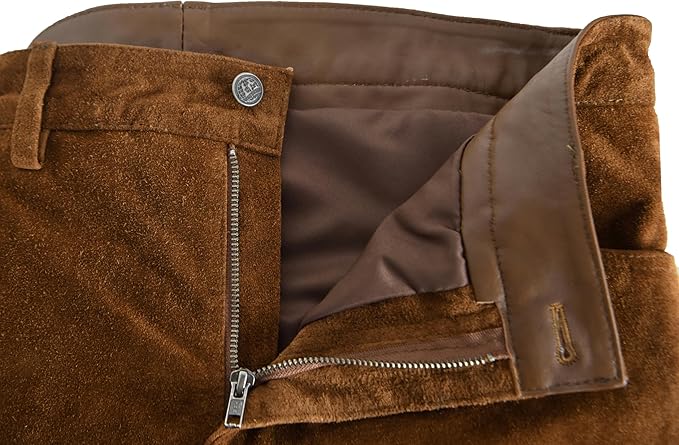 Svarog England Suede Leather Trouser Brown