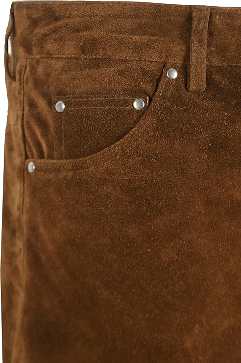 Svarog England Suede Leather Trouser Brown