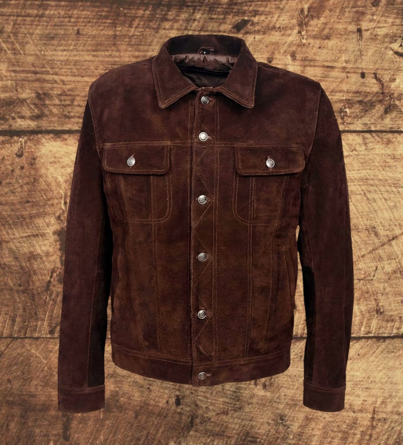 Svarog England TRUCKER Jacket Brown Suede