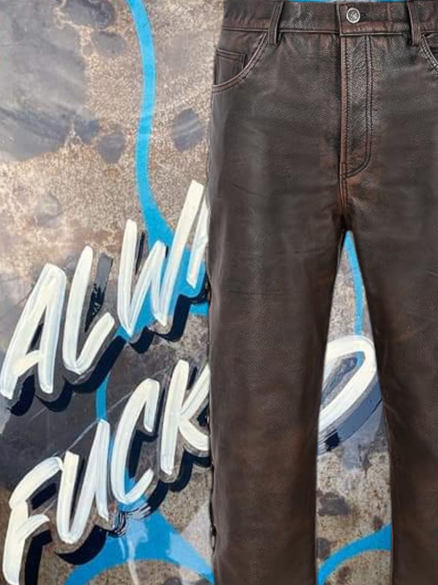 Svarog England Leather Laced Trouser Bronze