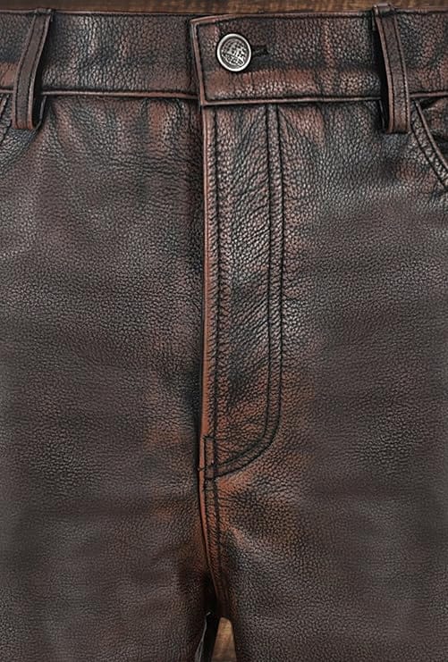 Svarog England Leather Laced Trouser Bronze