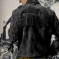 Svarog England Old School Black Suede Leather Jacket