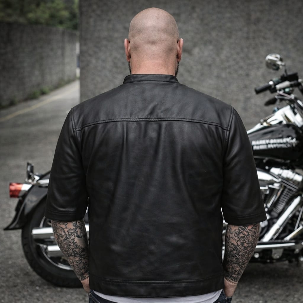 Svarog England California Style Leather 3/4 Sleeve Vest - Phoenix 212 Clothing