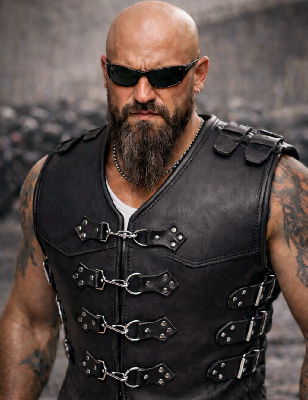 SVAROG Heavy Duty 4-7 MM Thick Buffalo Leather Vest “INVADER” - Phoenix 212 Clothing