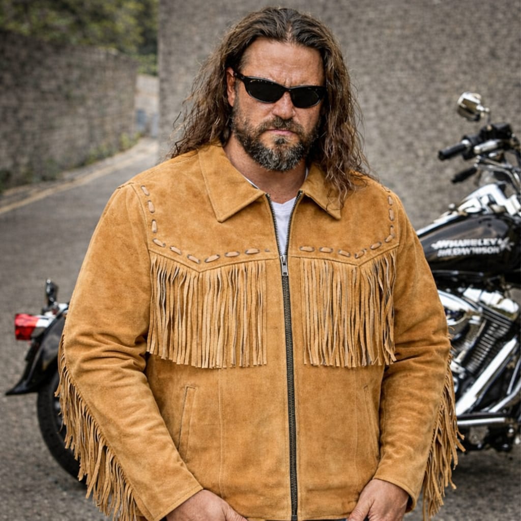 Svarog England Old School Brown Suede Leather Jacket - Phoenix 212 Clothing