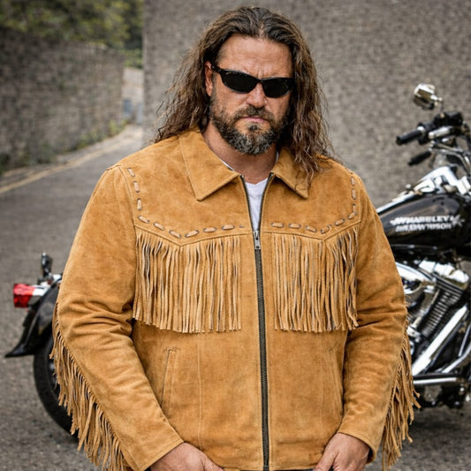 Svarog England Old School Brown Suede Leather Jacket - Phoenix 212 Clothing