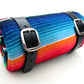 Biker Roll up tote wrap with serape mexican blanket