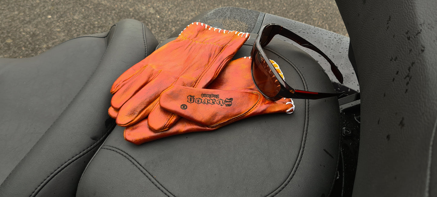 Svarog Eagle 7819 Real Leather Biker Gloves / Shanks For Chopper Harley / Bobber Riders - Phoenix 212 Clothing
