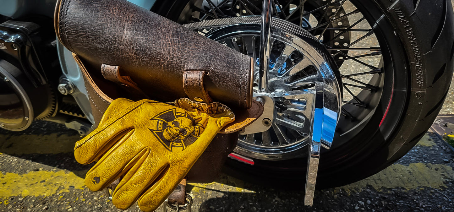 Svarog Storm Rider 5499 Real Leather Biker Gloves / Shanks For Chopper Harley / Bobber Riders - Phoenix 212 Clothing