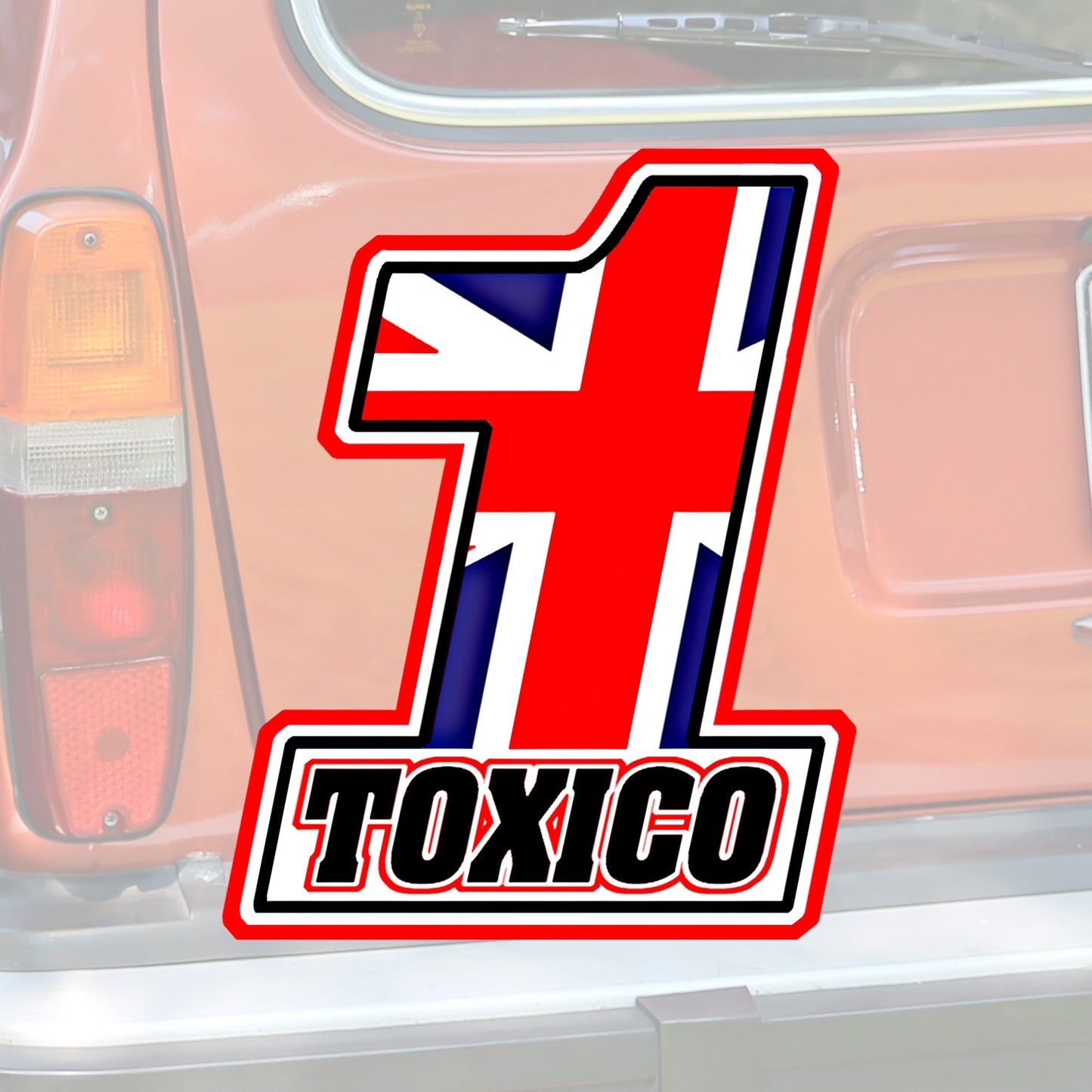 No 1 Flag Sticker - Toxico Clothing