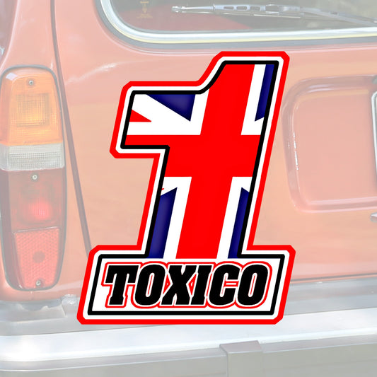 No 1 Flag Sticker - Toxico Clothing