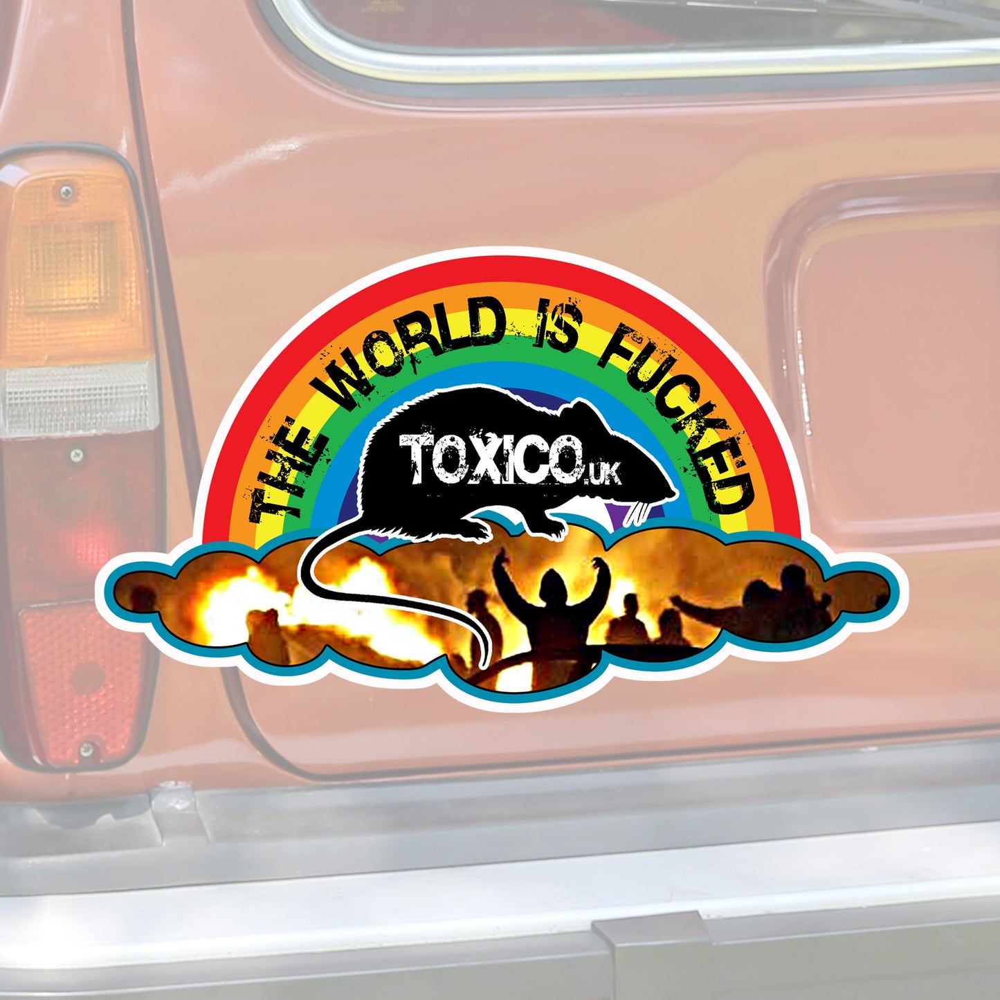 The World Is Fucked Sticker - Toxico Clothing