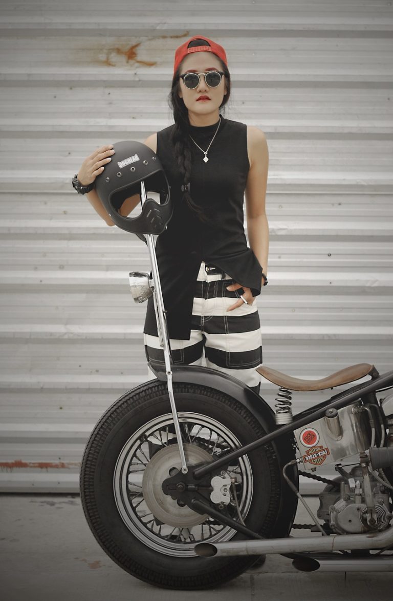 Hold Fast Vintage Denim Womens Old School Biker Motorcycle Japanese Style Prisoner Pants